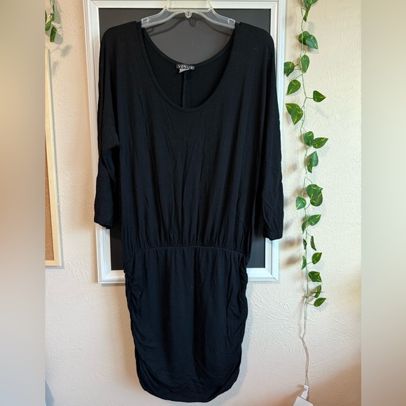 Black 3/4 Sleeve Dress - Picture 1 of 1